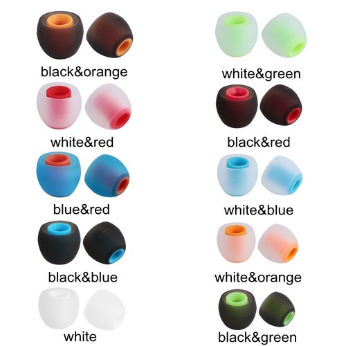 Soft Headphone In-ear Earphone Silicone Ear Tips Ear pads cushion Earbuds - Picture 2 of 19