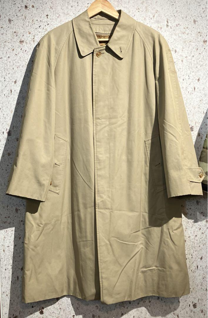 Burberry Vintage Lined Coat 90s Beige L Steel Collar Used