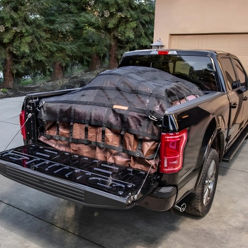 42" x 50" 1100lb Heavy Duty Cargo Net w/Cam Buckles & S-Hooks For Pickup Trucks - Picture 8 of 18