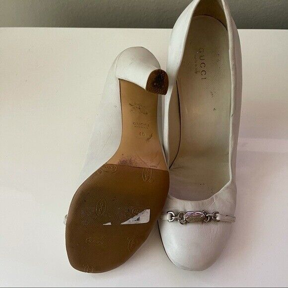 GUCCI White high heel pumps size 9.5 (40) - image 7