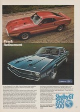 1969 Shelby Gt 350500 Cobra-jet Ram-air - Fire Refinement - Ford - Print Ad