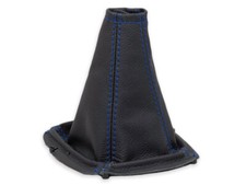 SCHALTMANSCHETTE FUR SUBARU IMPREZA 2 STI 2001-2004 SCHALTSACK LEDER NAHT BLAU