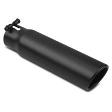 Black Stainless Steel Exhaust Tip 2.5 Inlet - 3 Outlet - 12 Long Bolt-on Pipe Black Stainless Steel Exhaust Tip 2.5 Inlet - 3 Outlet - 12 Long Bolt-on Pipe