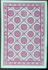 SQ207 Swap Playing Cards 1 Antique Square Corner Patterns Shapes Flowers c1800’s