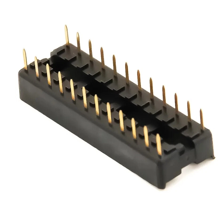 Enchufe IC Posición 24 Pin DIP Oro Agujero Pasante Ampfenol (10mmx30mm)(Paquete de 10) Foto 2 de 4