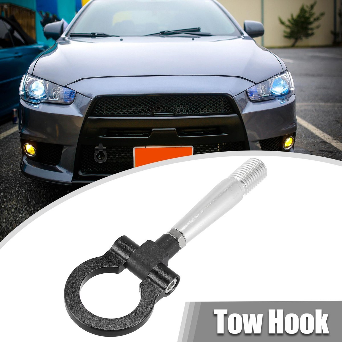 Track Racing Tow Hook Screw On Round Ring for Mitsubishi