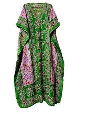 Green-Long-Kaftan-dress-Hippy-Boho-Maxi-Plus-Size-Women-Caftan-Tunic-Dress-Night