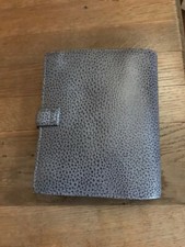 filofax pocket finsbury real leather grey speckled organiser new no box dividers