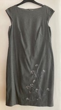 Next womens grey cap sleeve shift dress size 14