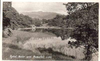 Rydal Water and Wamsfell - Echtfoto - verschickt 1956