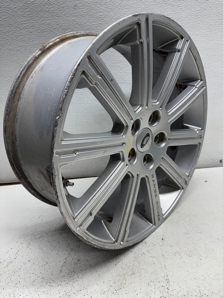 2010 2012 RANGE ROVER 20" x 8.5 SILVER RIM WHEEL 10 SPOKE AH421007ABW OEM 221572 - Image 4 of 4