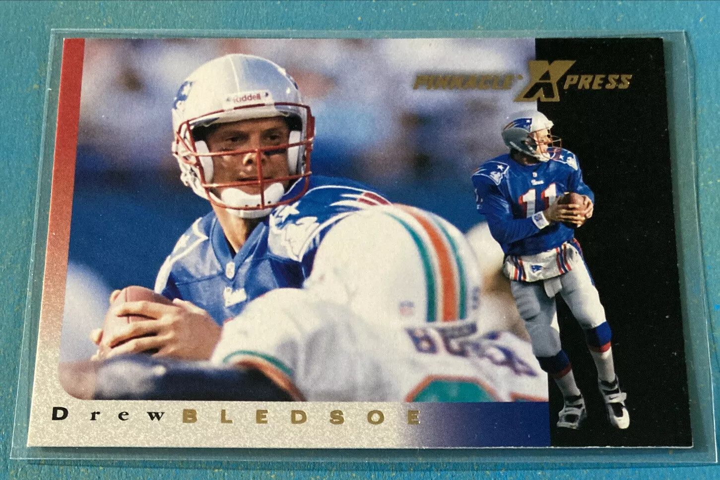 1997 Pinnacle X-Press Football #1 Drew Bledsoe ~ New England Patriots