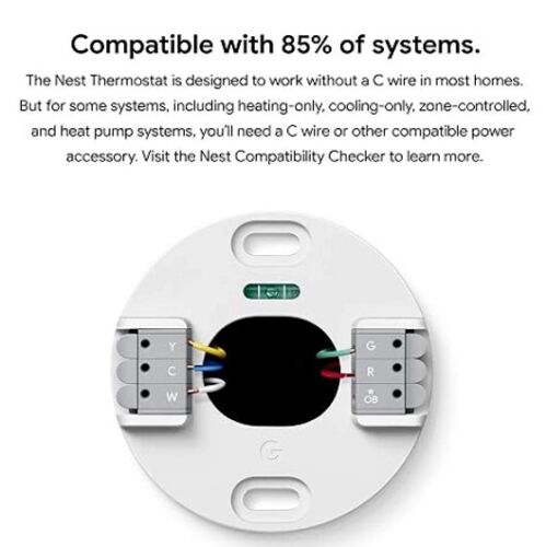 Google Nest Smart Thermostat, Smart Phone Controlled, Snow, GA01334US, Brand New - Picture 11 of 16