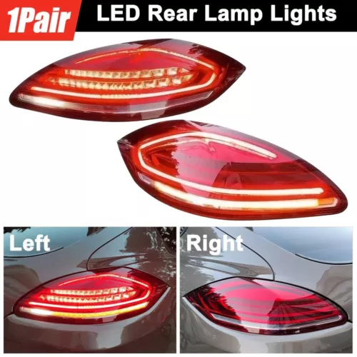 Pair Upgraded Tail Lights Assembly For Porsche Panamera 970 2010-2013 Red RH+LH - Picture 1 of 20