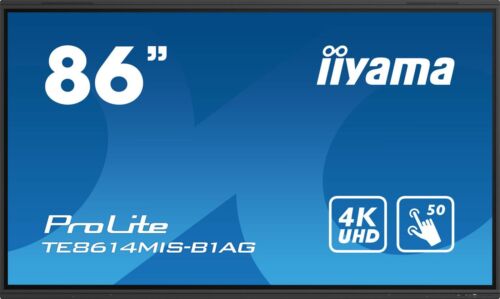 iiyama W128381384 TE8614MIS-B1AG 86UHD IR 50P Touch AG with  Interactive And ~E~ - 第 1/1 張圖片
