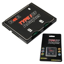 Commonly Used 2 Port Slot TF to CF Type I Flash Compact Card Reader Adapter