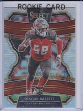 SHAQUIL BARRETT ROOKIE CARD Tampa Bay Buccaneers SELECT SILVER PRIZMS BUCS RC!