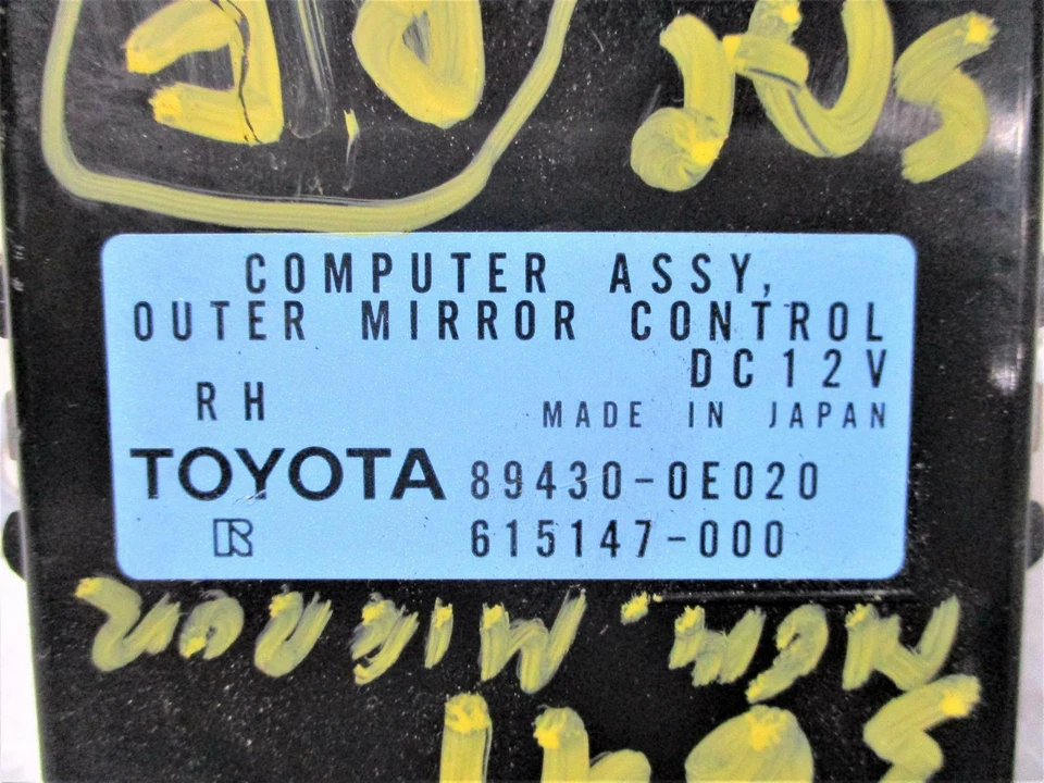 2007 LEXUS RX350 MEMORY MODULE MIRROR CONTROL RH P/N 89430-0E020 07 08 - Image 2 of 4