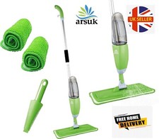 Spray Mop Floor Cleaner Multi-Surface 600ml Refillable Mop + 2 Microfibre Pads