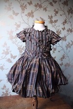 SALE  Jottum dress Sannelux 116 / 6 yrs brown/green good cond party birthday 