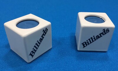 ( 2) Billiard Pool Cue Chalk Box Holder '' Billiards   