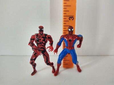 Figurines Métal Spider-Man 7cm – Web Of Steel – Spidey & Carnage – Toy Biz