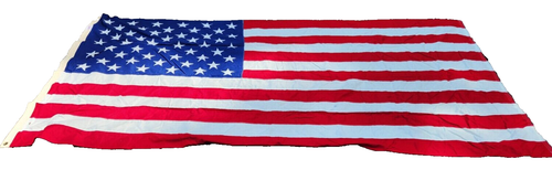 Vtg US Flag Valley Forge Cotton Bunting BEST American 50 Stars Large 112" x 56" - Picture 2 of 10