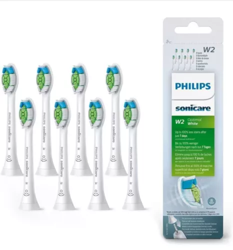 8x Philips Sonicare Original W2 Optimal White Standard SchallzahnbürstenköpfeBGT - Bild 2 von 2