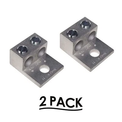 MORRIS PRODUCTS 2 PACK: Morris 90814, Aluminum Mechanical Lugs Two Conductors 2/0-#14 Awg