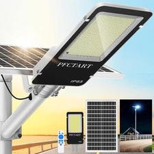 NEW 9000W Commercial Solar Street Light Dusk To Dawn Solar Security Flood Light