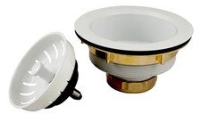 K1439WH Heavy Duty Kitchen Sink Strainer W/ Power Ball Basket White