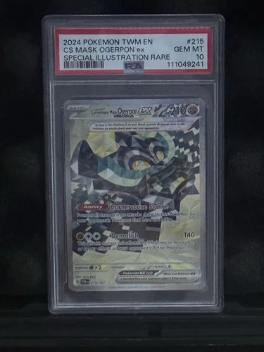 🔥PSA 10 Cornerstone Mask Ogerpon ex 215/167 Sv06:  Twilight Masquerade🔥