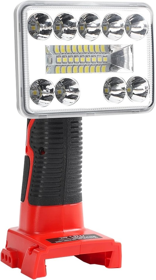 9W 1000LM LED Flashlight Worklight Spotlight for Milwaukee 18V Li-ion ...