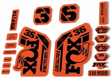 FOX 36 Fork Decal Sticker Set 2021 Factory MTB Suspension Graphics Orange Black