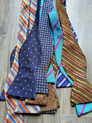 Lot 7 Pc Men s Bowties Ike Behar Carrot Gibbs Hilfiger Jesse Tyler Ferguson More