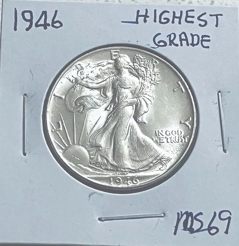 1946 walking liberty half dollar Super High Grade Proof Like It’s A Gem
