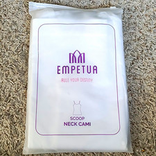 Empetua Scoop Neck Cami Camisole White 4XL Nylon/Spandex Firm Shaping