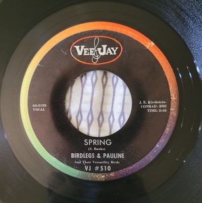 Birdlegs & Pauline-Spring/So Many Ways-Rare 1963 R&B 45-Vee Jay/VJ 510-HEAR-VG+