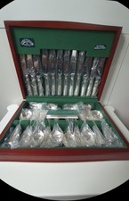 Arthur Price King Design 42pc Silver Plated Cutlery Set Boxed John Turton