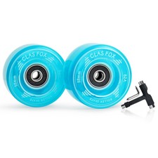 Roller Skate Wheels Outdoor or Indoor 58mm32mm 82A Set of 8 Blue Blue