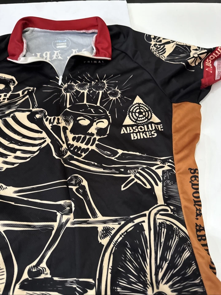 Camiseta ajustada de ciclismo Primal para mujer Absolute Bikes Sedona AZ calaveras talla grande Foto 2 de 4