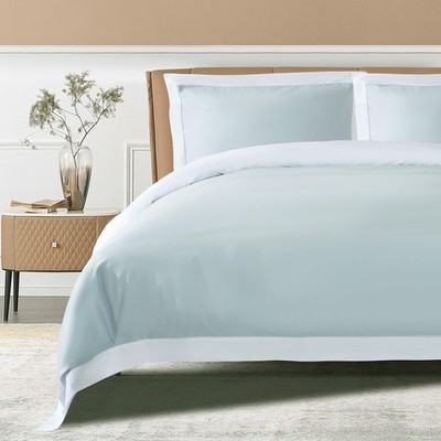   100% Luxury Long-Staple Cotton Duvet Cover Set - Soft & Breathable - Includ...