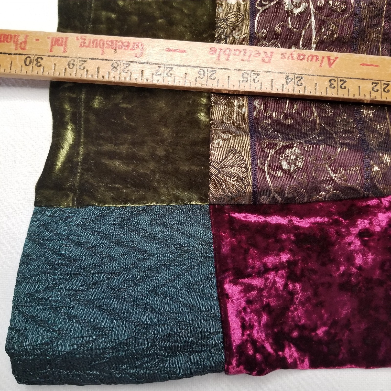 Notations Black Velvet Patchwork Shirt Jacket Siz… - image 8