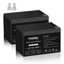 12V 7Ah Rechargeable Sealed Lead Acid Battery 2 Pack