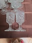 Set of 10 Vintage Anchor Hocking Wexford Diamond Cut Glass Wine Glass 5.5 Inch — photo 7