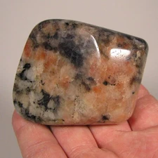 2.6" SUNSTONE w/ IOLITE Polished Palm Stone Gemstone - India