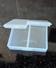 TUPPERWARE Divided Stamps N Things Pill Keeper/Holder Clear Vintage #1863