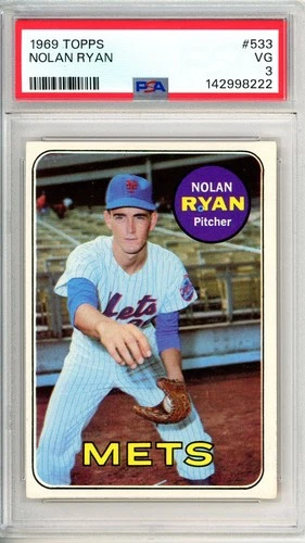 1969 Topps NOLAN RYAN #533 PSA Grade 3 VG-Cond "Just Graded No Reserve"