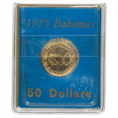 1975 Bahamas Gold $50 0.916 Fine Raw