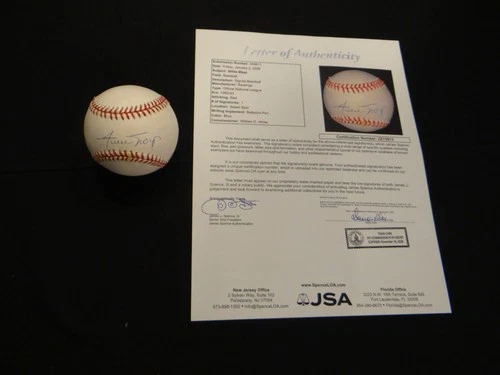WILLIE MAYS HOF Signed Autograph Auto NL Baseball Giants SWEET SPOT JSA 💎 LOA